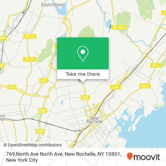 Mapa de 769,North Ave North Ave, New Rochelle, NY 10801