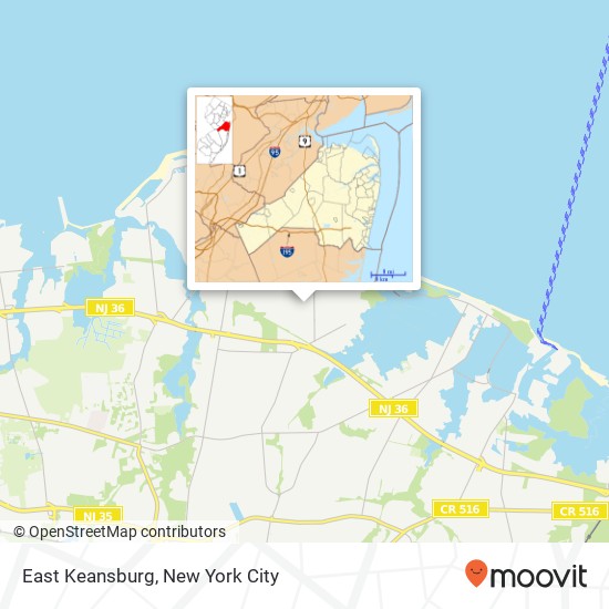 Mapa de East Keansburg