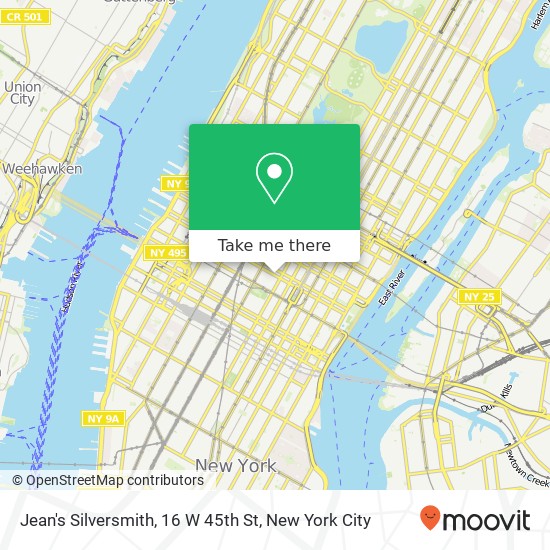 Mapa de Jean's Silversmith, 16 W 45th St