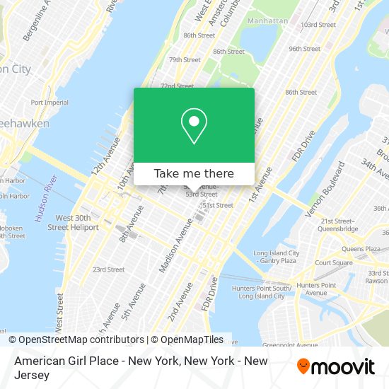 Mapa de American Girl Place - New York