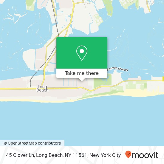 Mapa de 45 Clover Ln, Long Beach, NY 11561
