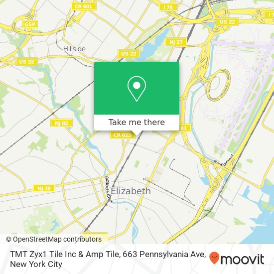 TMT Zyx1 Tile Inc & Amp Tile, 663 Pennsylvania Ave map