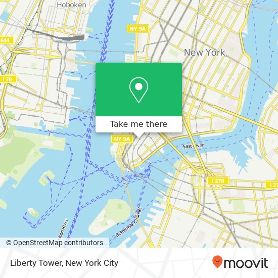 Mapa de Liberty Tower, 55 Liberty St