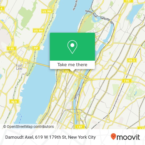 Damoudt Axel, 619 W 179th St map