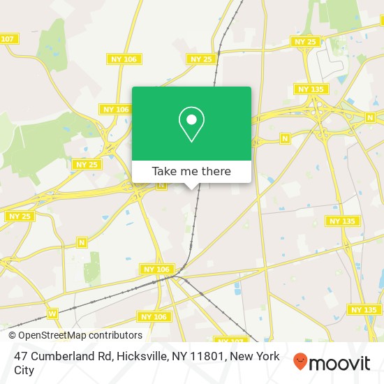 47 Cumberland Rd, Hicksville, NY 11801 map