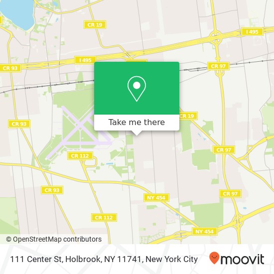 Mapa de 111 Center St, Holbrook, NY 11741