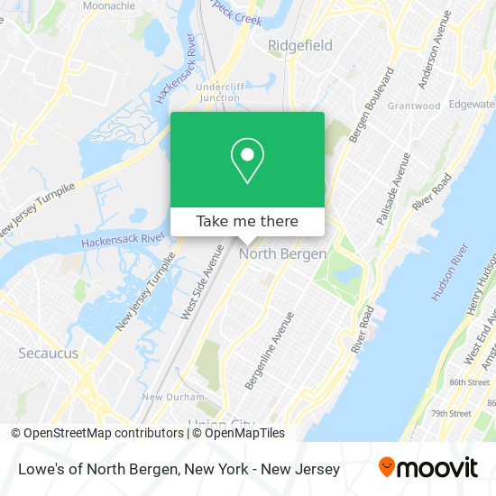 Lowe's of North Bergen map