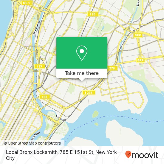 Local Bronx Locksmith, 785 E 151st St map