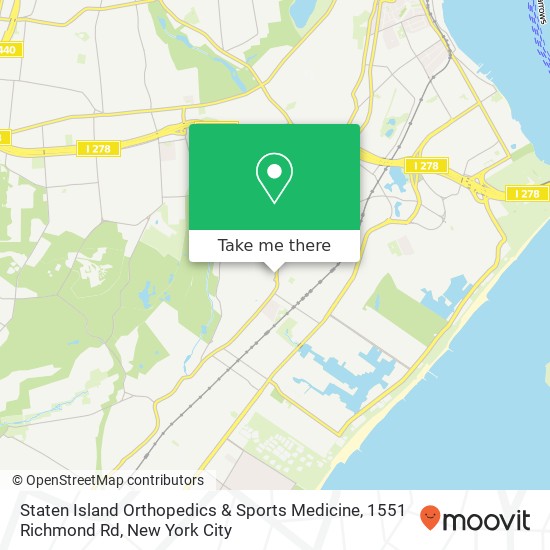 Staten Island Orthopedics & Sports Medicine, 1551 Richmond Rd map