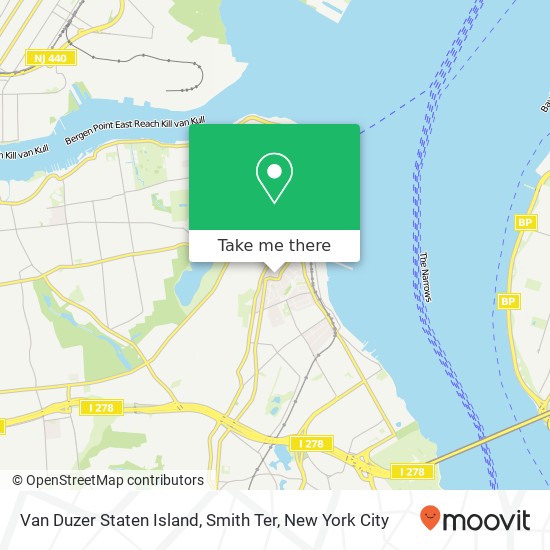 Mapa de Van Duzer Staten Island, Smith Ter