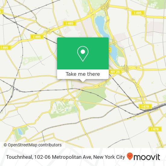 Mapa de Touchnheal, 102-06 Metropolitan Ave