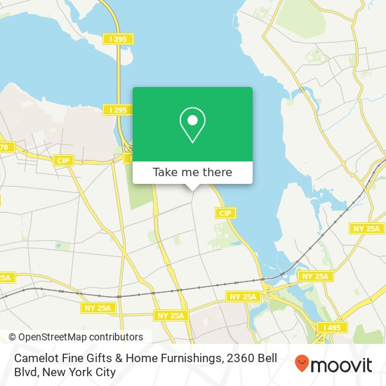 Mapa de Camelot Fine Gifts & Home Furnishings, 2360 Bell Blvd
