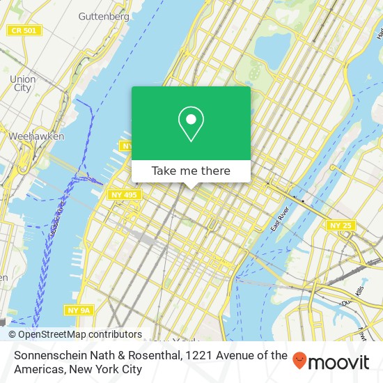 Mapa de Sonnenschein Nath & Rosenthal, 1221 Avenue of the Americas