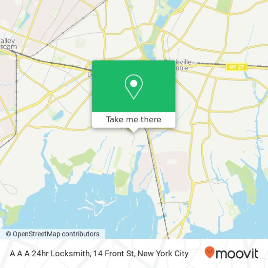 A A A 24hr Locksmith, 14 Front St map