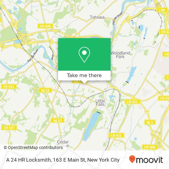 Mapa de A 24 HR Locksmith, 163 E Main St