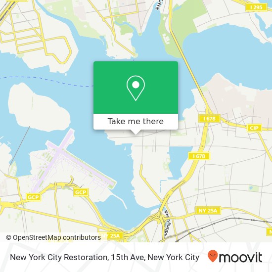 New York City Restoration, 15th Ave map