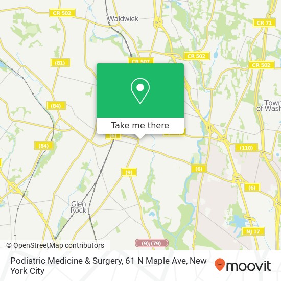 Podiatric Medicine & Surgery, 61 N Maple Ave map
