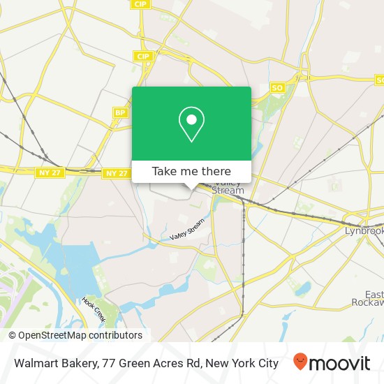 Mapa de Walmart Bakery, 77 Green Acres Rd