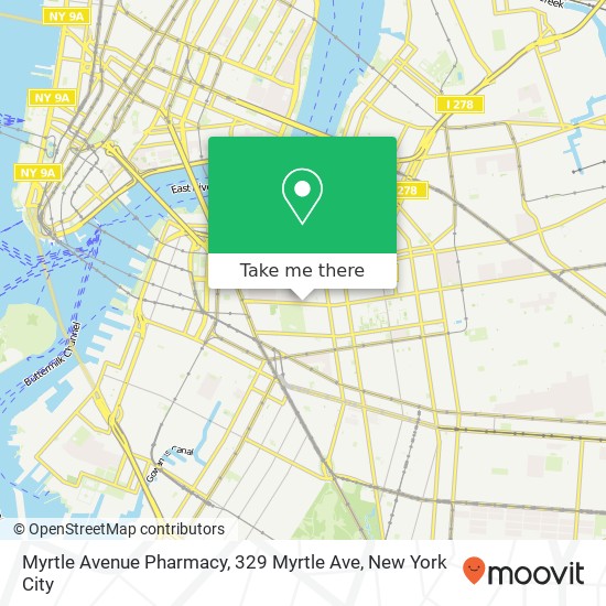 Myrtle Avenue Pharmacy, 329 Myrtle Ave map