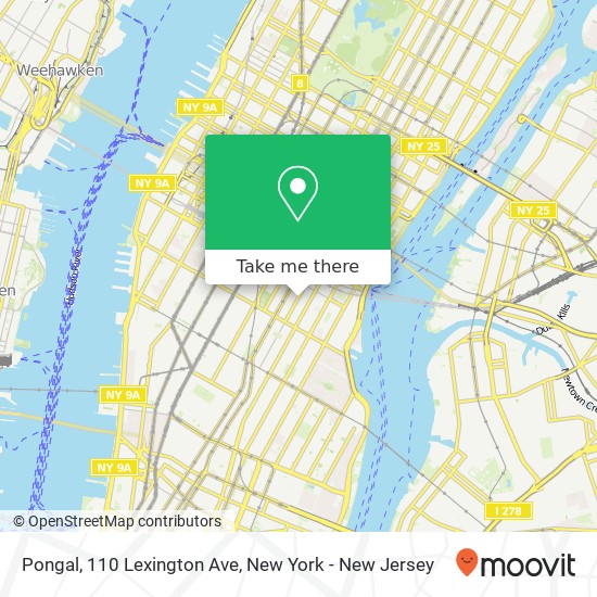 Pongal, 110 Lexington Ave map