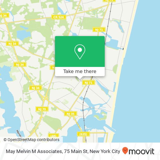 Mapa de May Melvin M Associates, 75 Main St