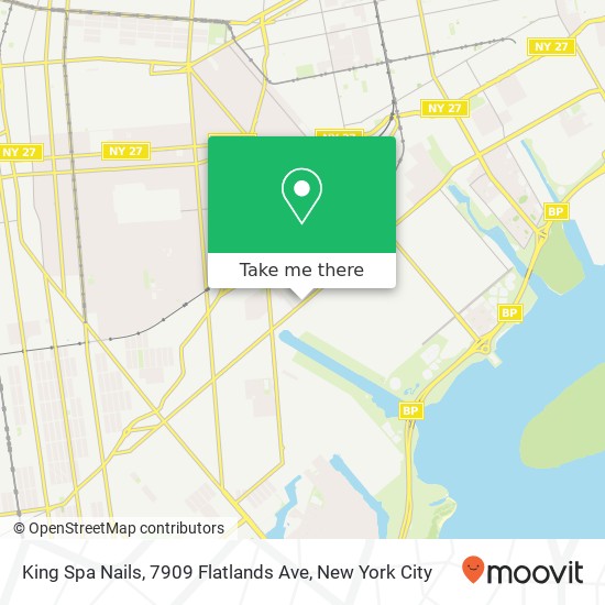 Mapa de King Spa Nails, 7909 Flatlands Ave