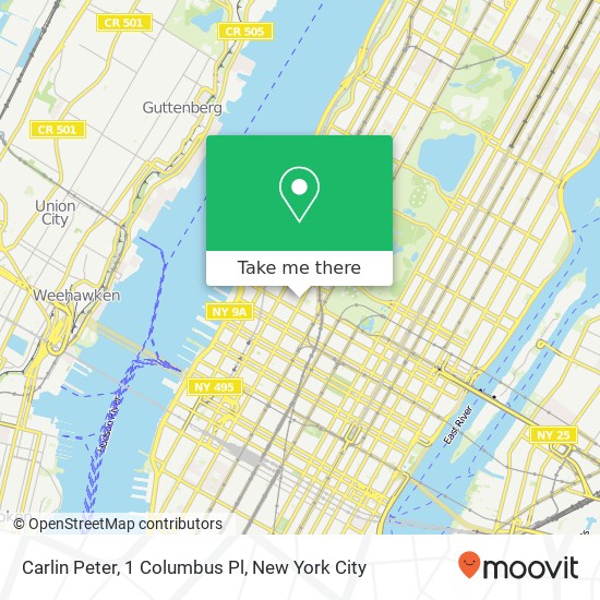 Mapa de Carlin Peter, 1 Columbus Pl