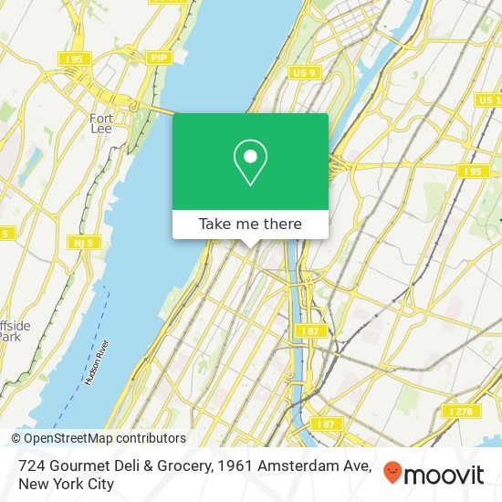 724 Gourmet Deli & Grocery, 1961 Amsterdam Ave map