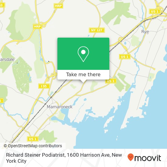 Mapa de Richard Steiner Podiatrist, 1600 Harrison Ave
