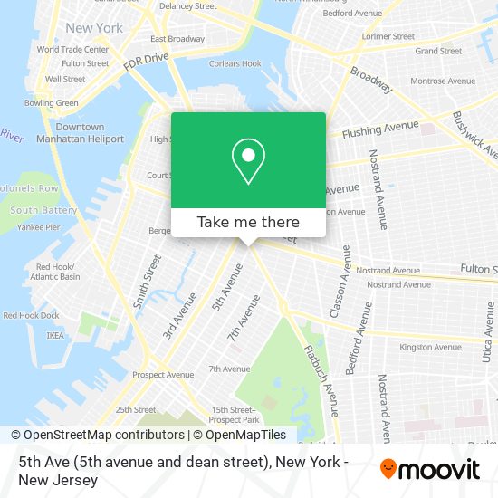 Mapa de 5th Ave (5th avenue and dean street)