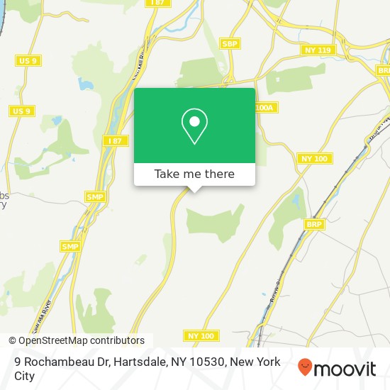 Mapa de 9 Rochambeau Dr, Hartsdale, NY 10530