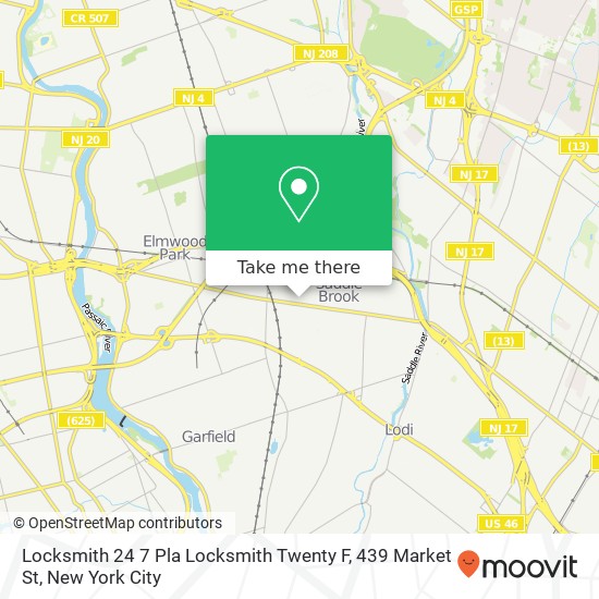 Mapa de Locksmith 24 7 Pla Locksmith Twenty F, 439 Market St