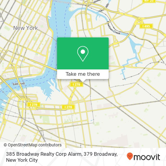 Mapa de 385 Broadway Realty Corp Alarm, 379 Broadway