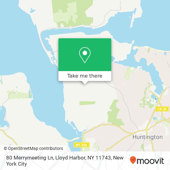 Mapa de 80 Merrymeeting Ln, Lloyd Harbor, NY 11743