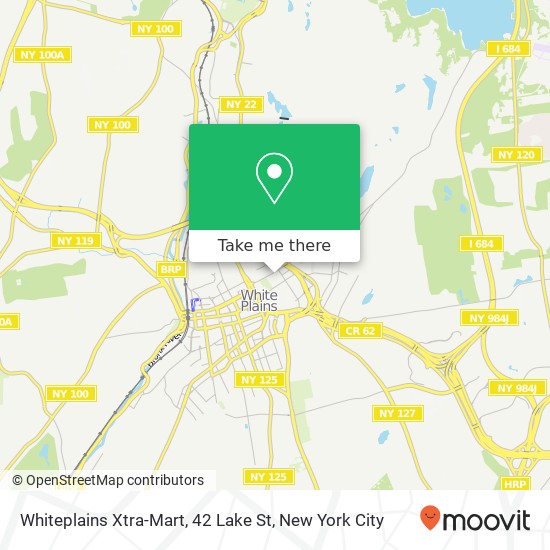 Mapa de Whiteplains Xtra-Mart, 42 Lake St