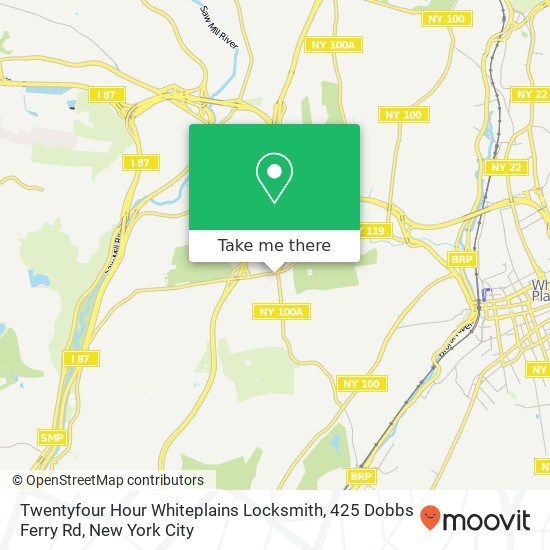 Twentyfour Hour Whiteplains Locksmith, 425 Dobbs Ferry Rd map