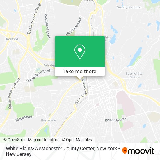 White Plains-Westchester County Center map