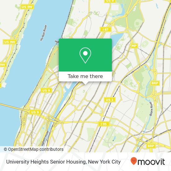 Mapa de University Heights Senior Housing