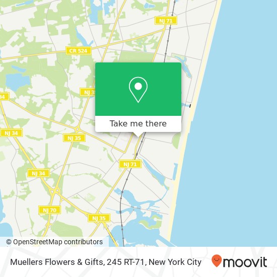 Muellers Flowers & Gifts, 245 RT-71 map