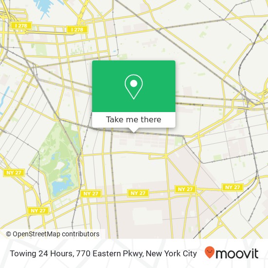 Mapa de Towing 24 Hours, 770 Eastern Pkwy