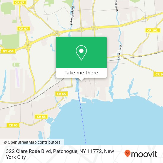 322 Clare Rose Blvd, Patchogue, NY 11772 map