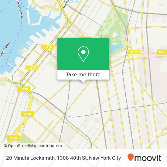 Mapa de 20 Minute Locksmith, 1308 40th St