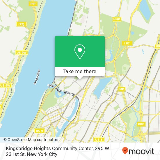 Mapa de Kingsbridge Heights Community Center, 295 W 231st St