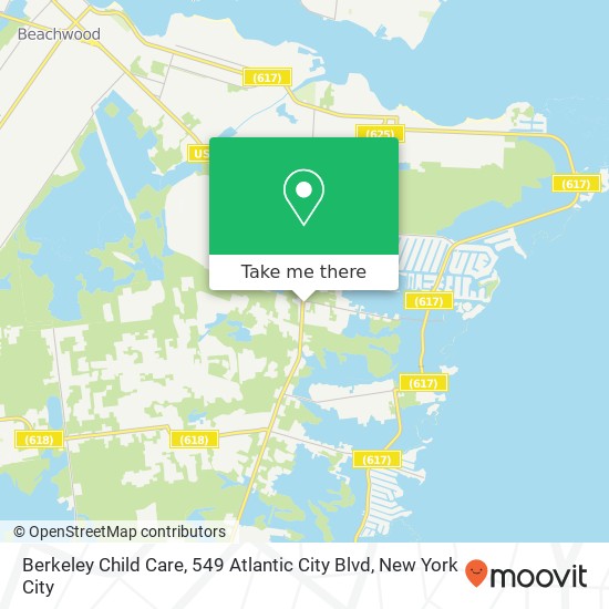 Mapa de Berkeley Child Care, 549 Atlantic City Blvd