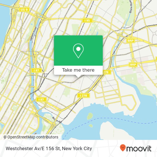 Westchester Av/E 156 St map