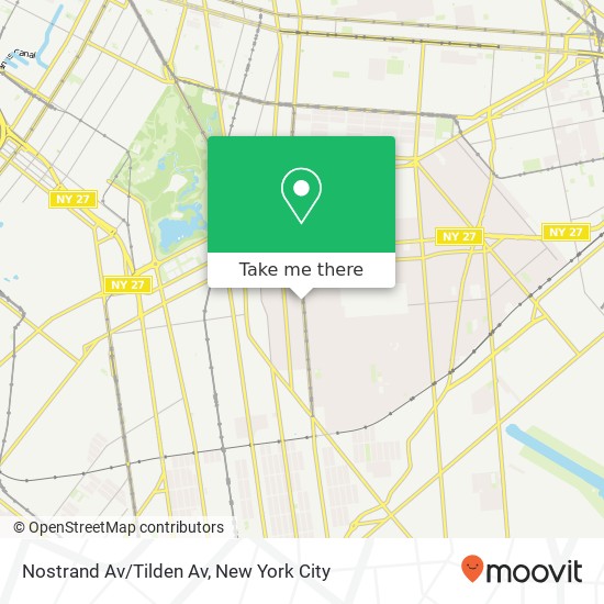 Nostrand Av/Tilden Av map