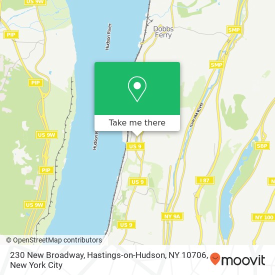 Mapa de 230 New Broadway, Hastings-on-Hudson, NY 10706