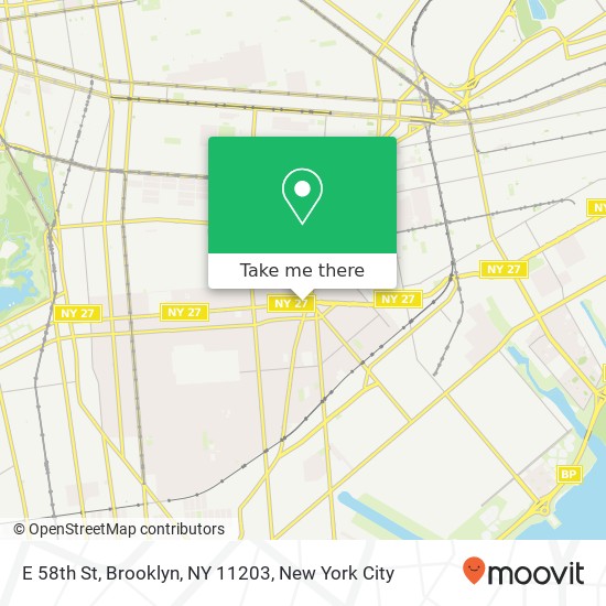 Mapa de E 58th St, Brooklyn, NY 11203