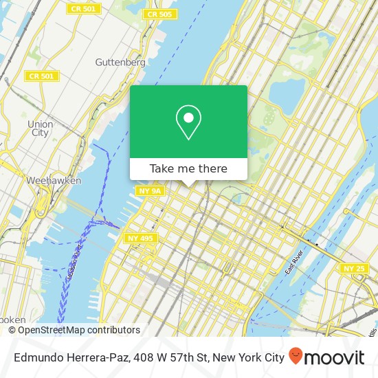 Mapa de Edmundo Herrera-Paz, 408 W 57th St