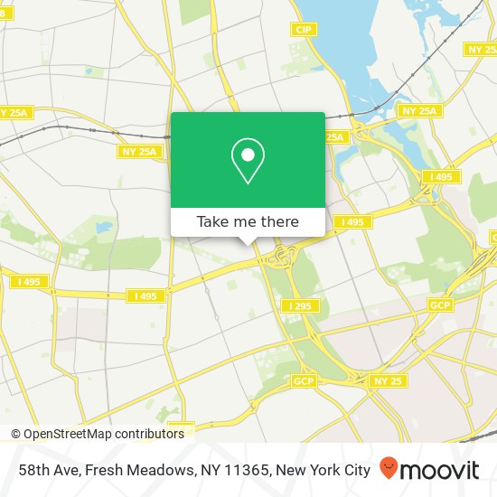 Mapa de 58th Ave, Fresh Meadows, NY 11365